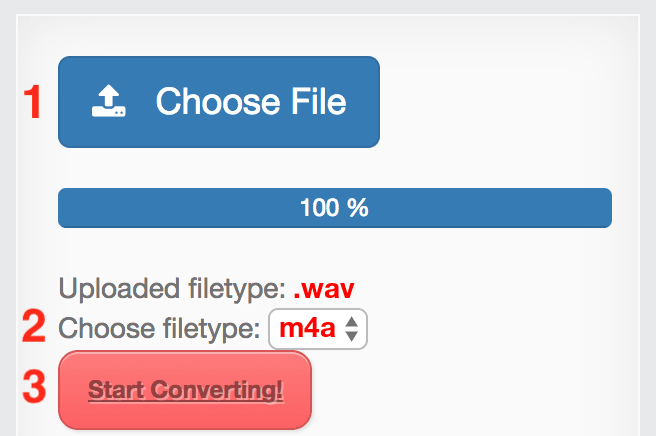 How to convert WAV files online to M4A